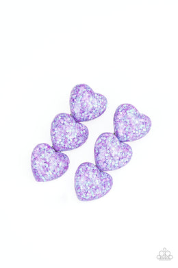 Heart Full of Confetti - Purple - VJ Bedazzled Jewelry