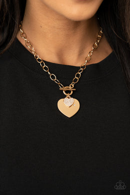 Heart Stopping Sparkle gold - VJ Bedazzled Jewelry