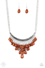 Load image into Gallery viewer, Rio Rainfall- Brown and Silver Necklace - VJ Bedazzled Jewelry
