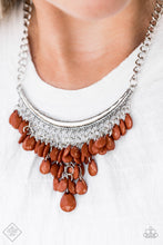 Load image into Gallery viewer, Rio Rainfall- Brown and Silver Necklace - VJ Bedazzled Jewelry
