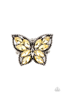 Fluttering Fashionista - Yellow - VJ Bedazzled Jewelry