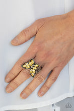 Load image into Gallery viewer, Fluttering Fashionista - Yellow - VJ Bedazzled Jewelry
