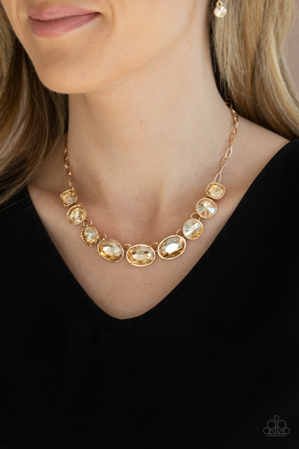 Gorgeously Glacial - Gold - VJ Bedazzled Jewelry