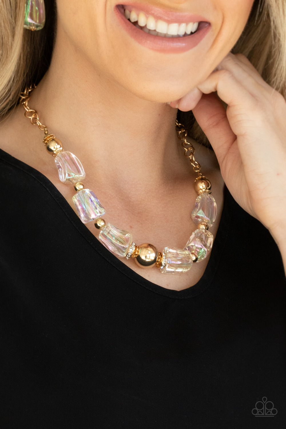 Iridescently Ice Queen - Gold - VJ Bedazzled Jewelry