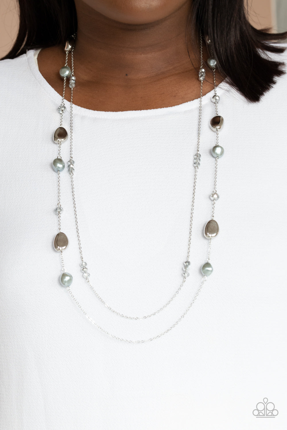 Gala Goals - Silver - VJ Bedazzled Jewelry