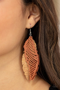 WINGING Off The Hook - Brown - VJ Bedazzled Jewelry
