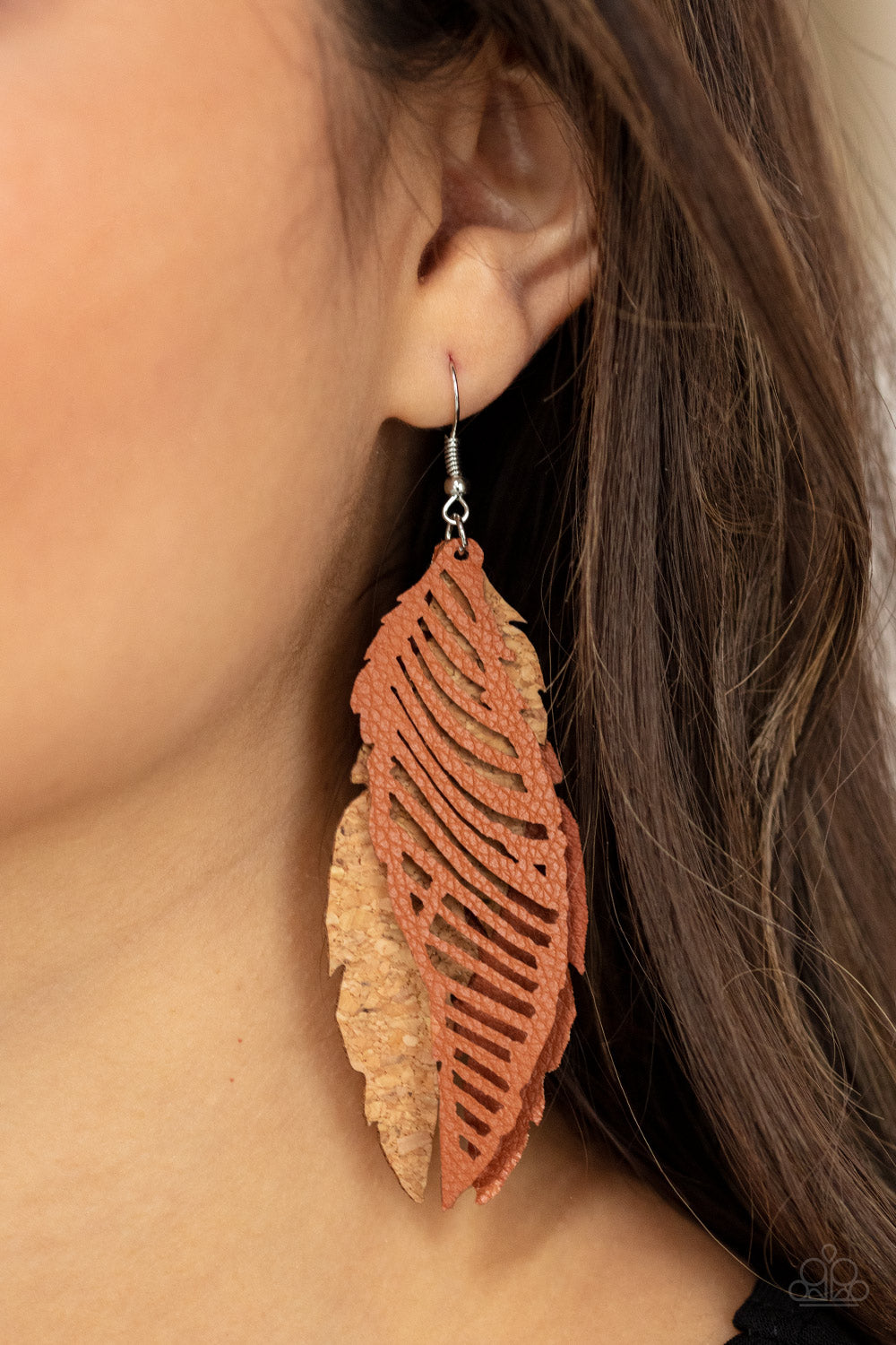 WINGING Off The Hook - Brown - VJ Bedazzled Jewelry