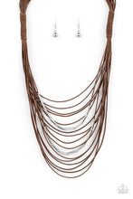 Load image into Gallery viewer, Nice CORD-ination - Brown Paparazzi Accessories - VJ Bedazzled Jewelry

