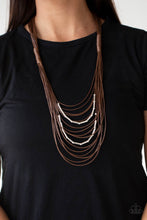 Load image into Gallery viewer, Nice CORD-ination - Brown Paparazzi Accessories - VJ Bedazzled Jewelry
