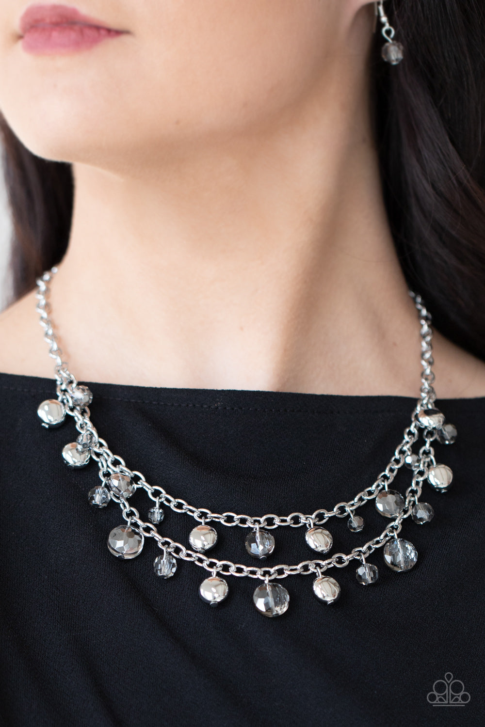 Ethereally Ensconced - Silver - VJ Bedazzled Jewelry