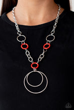 Load image into Gallery viewer, HOOP du Jour - Red - VJ Bedazzled Jewelry
