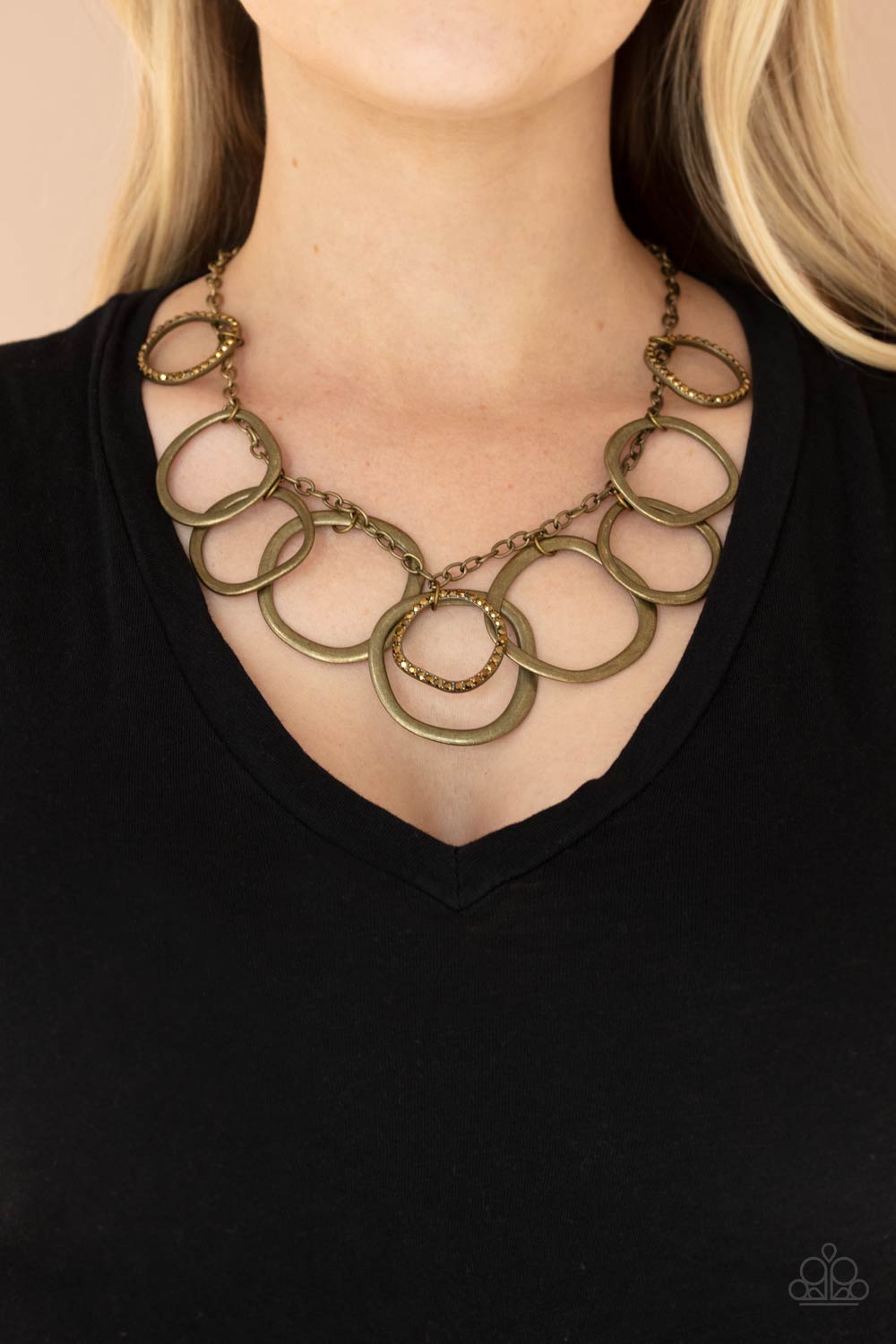 Dizzy With Desire - Brass - VJ Bedazzled Jewelry