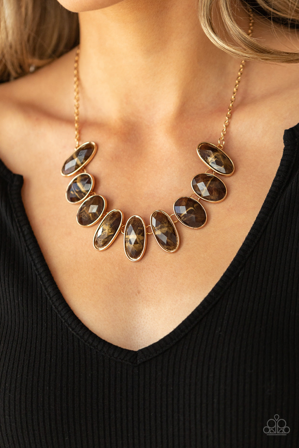Elliptical Episode - Brown - VJ Bedazzled Jewelry