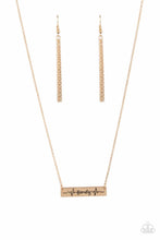 Load image into Gallery viewer, Living The Mom Life - Gold Paparazzi Accessories - VJ Bedazzled Jewelry
