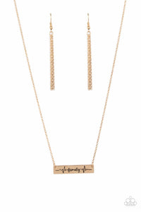 Living The Mom Life - Gold Paparazzi Accessories - VJ Bedazzled Jewelry