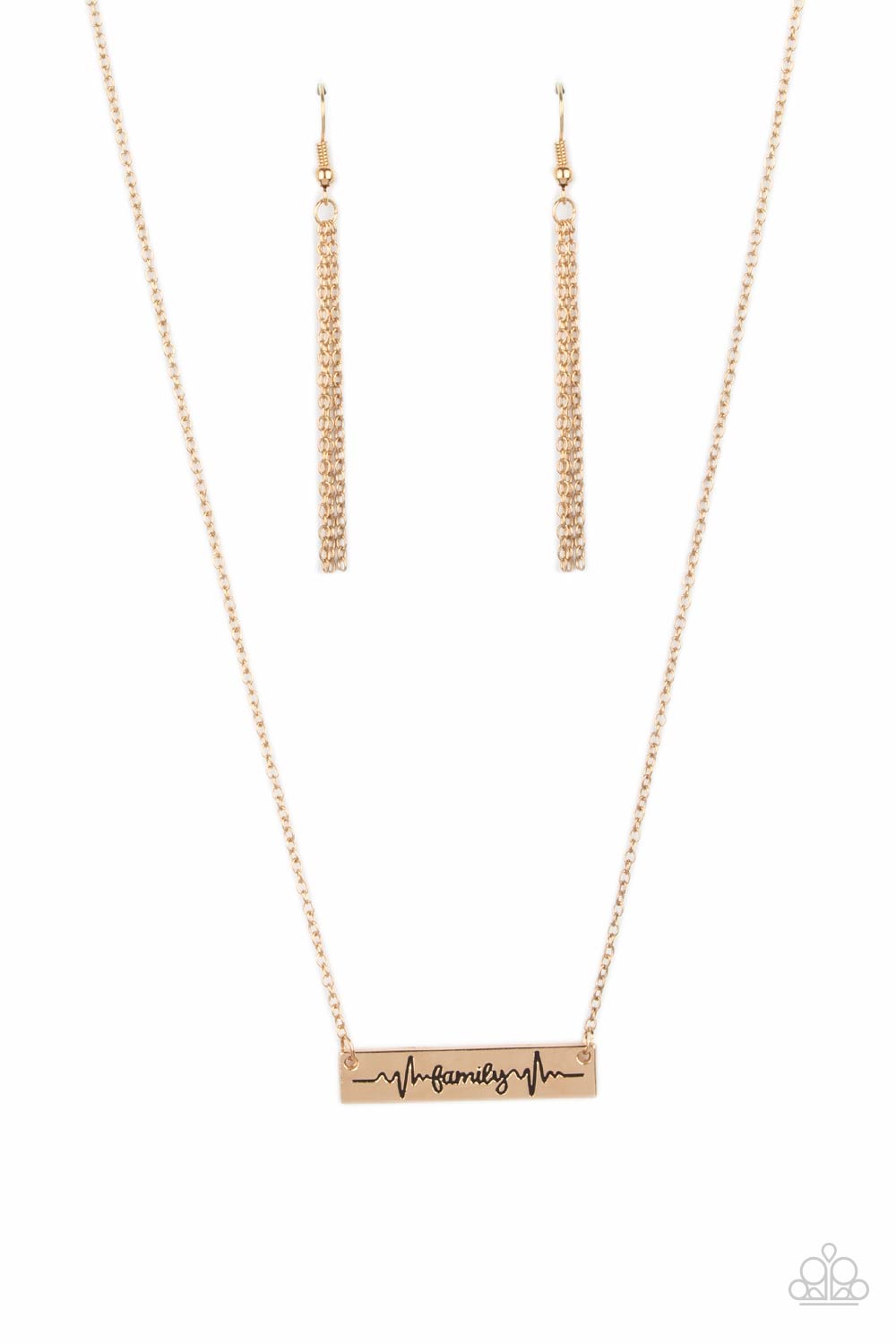 Living The Mom Life - Gold Paparazzi Accessories - VJ Bedazzled Jewelry