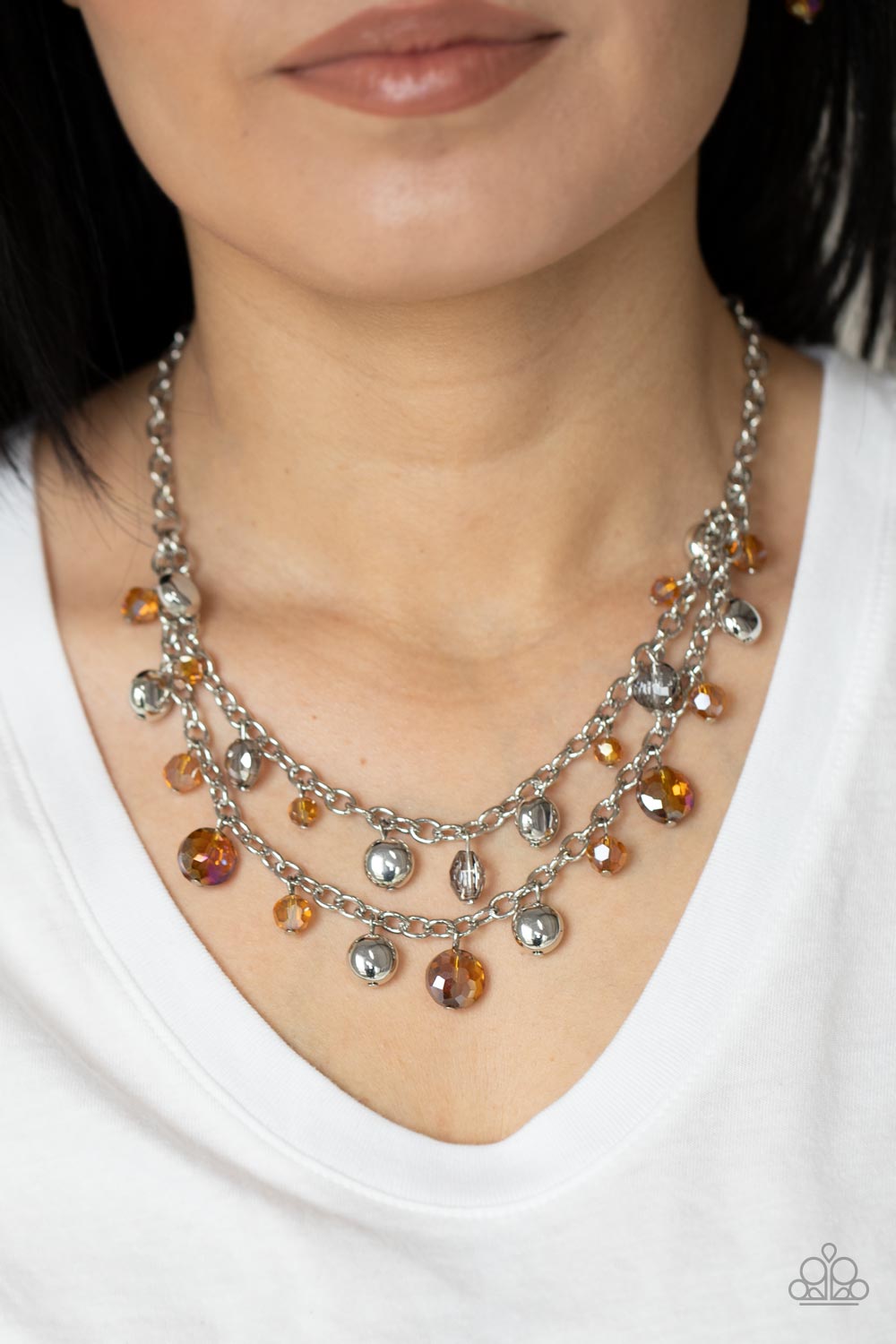 Ethereally Ensconced - Brown - VJ Bedazzled Jewelry