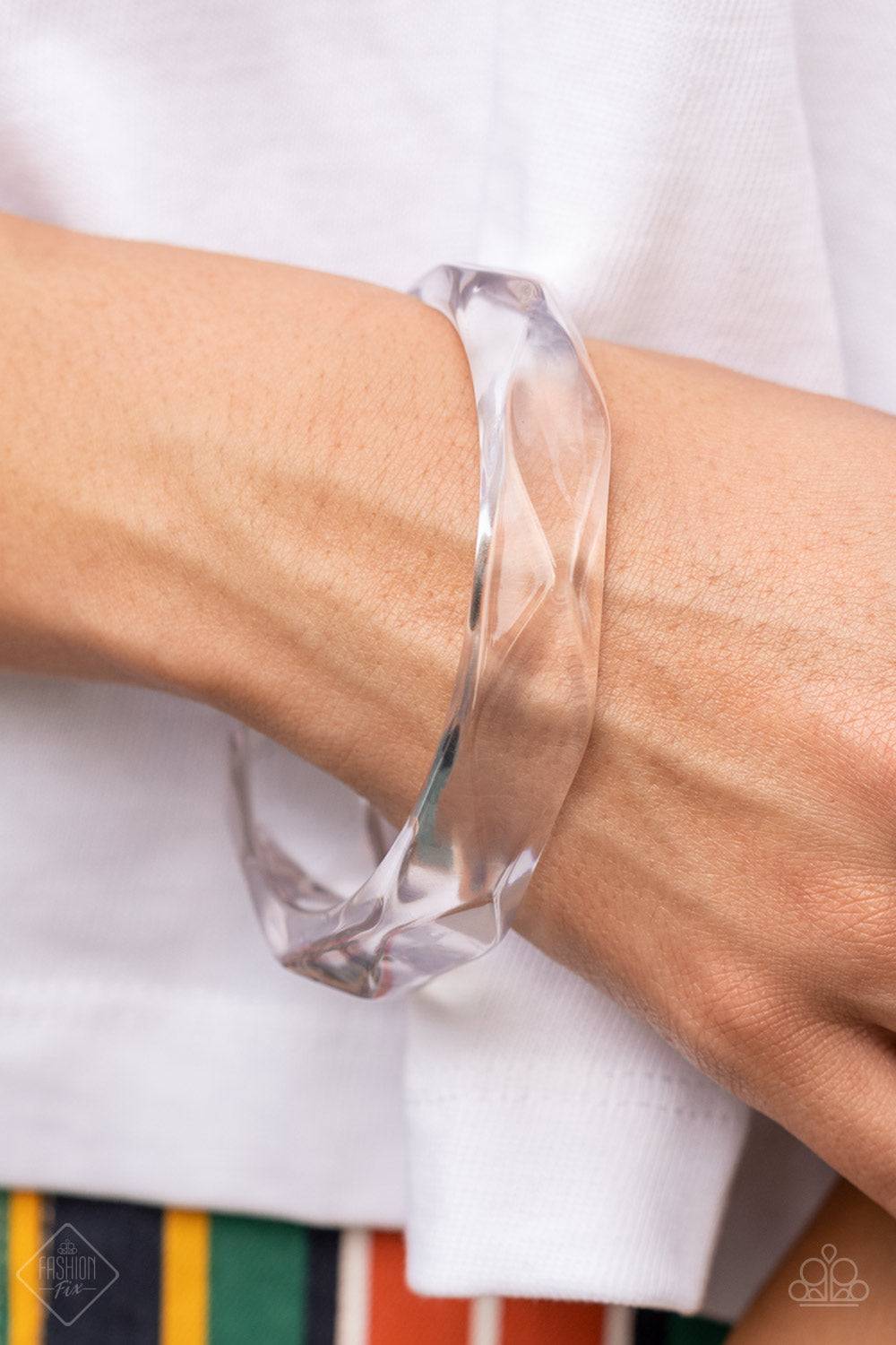 Clear-Cut Couture - White - VJ Bedazzled Jewelry