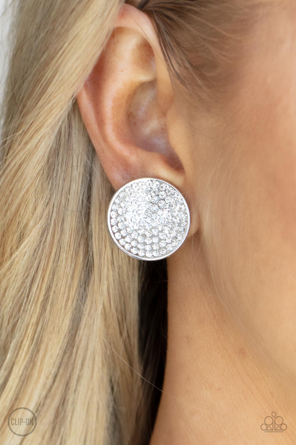 Drama on Demand - White Paparazzi Accessories - VJ Bedazzled Jewelry