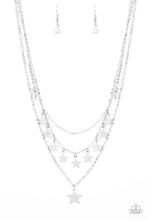 Load image into Gallery viewer, Americana Girl - Silver-Paparazzi Accessories - VJ Bedazzled Jewelry
