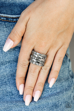 Checkered Couture - Silver - VJ Bedazzled Jewelry