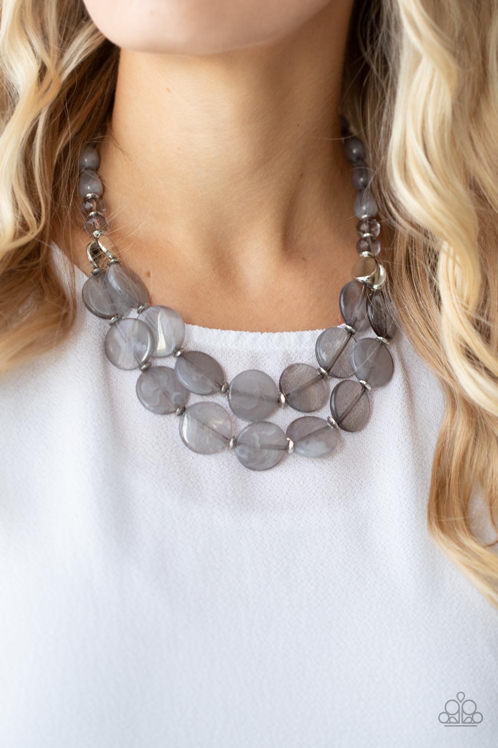 Beach Day Demure - Silver - VJ Bedazzled Jewelry