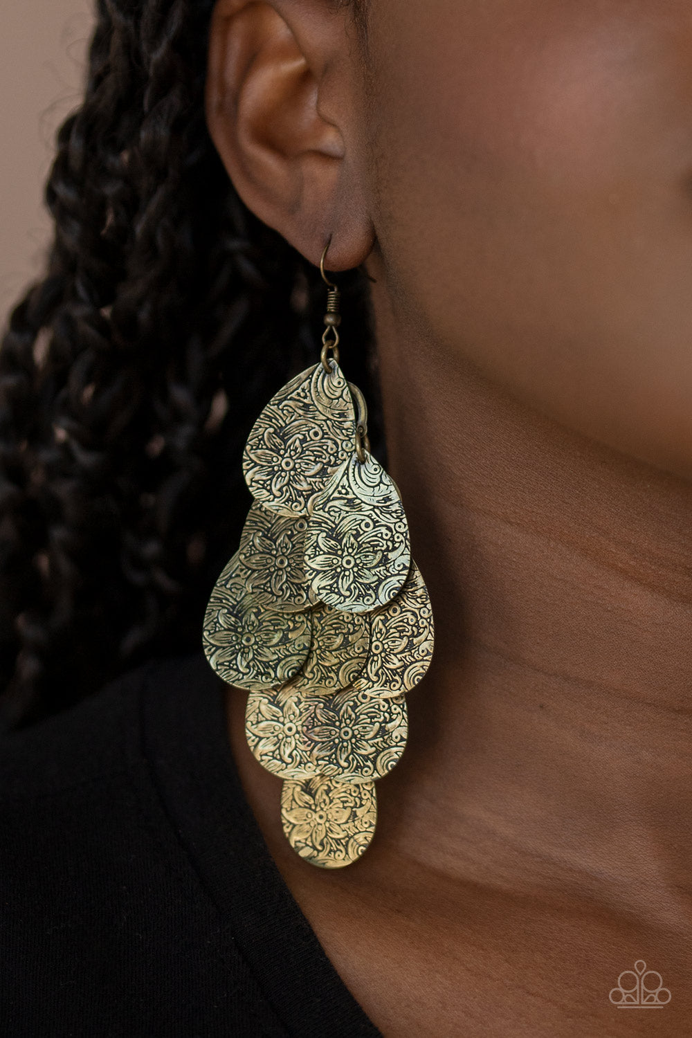 Hibiscus harmony brass - VJ Bedazzled Jewelry