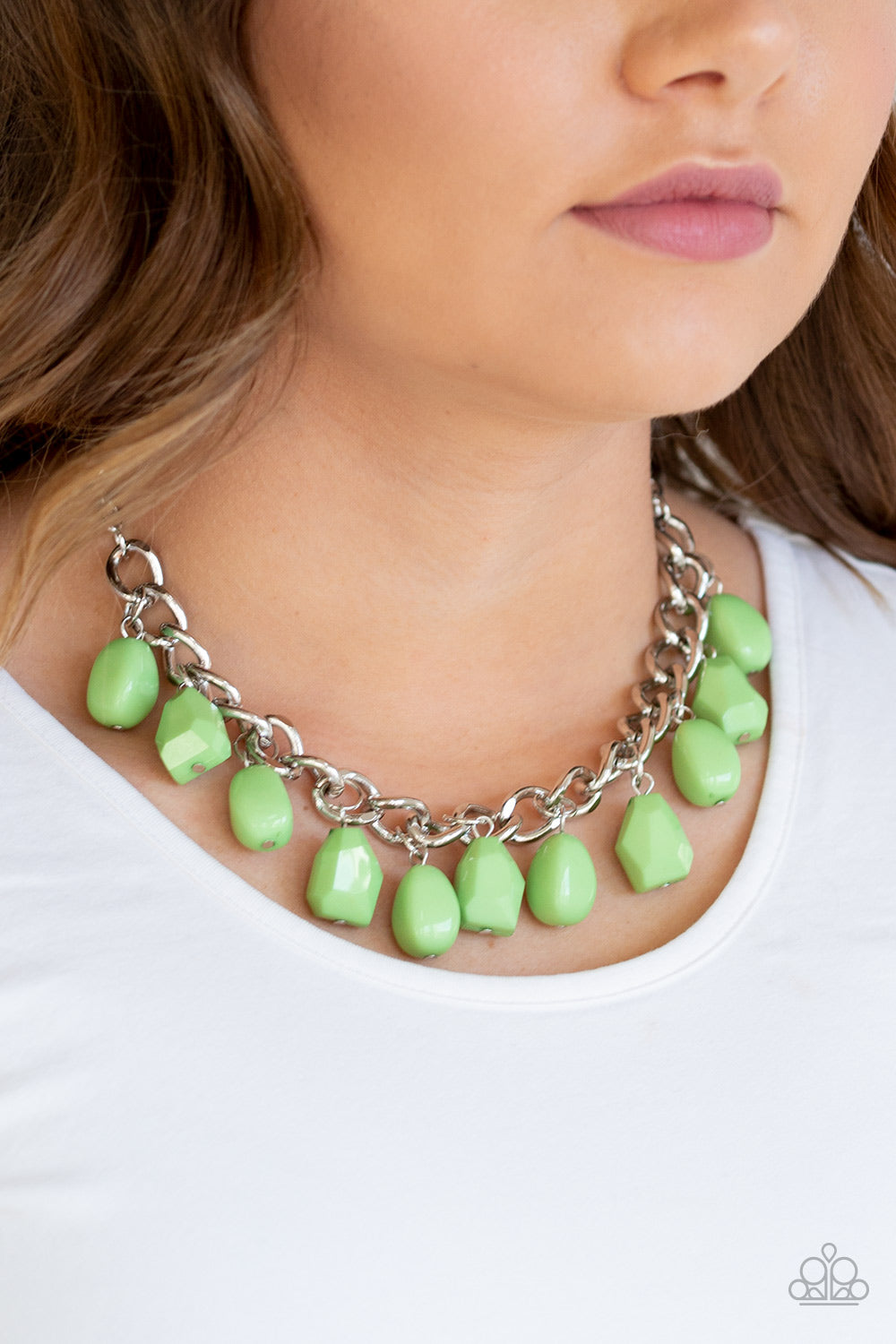 Take The COLOR Wheel! - Green Beads - VJ Bedazzled Jewelry