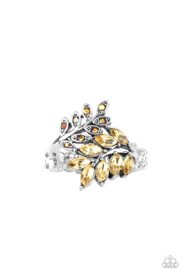 Glowing Gardenista - Yellow- Paparazzi Accessories - VJ Bedazzled Jewelry