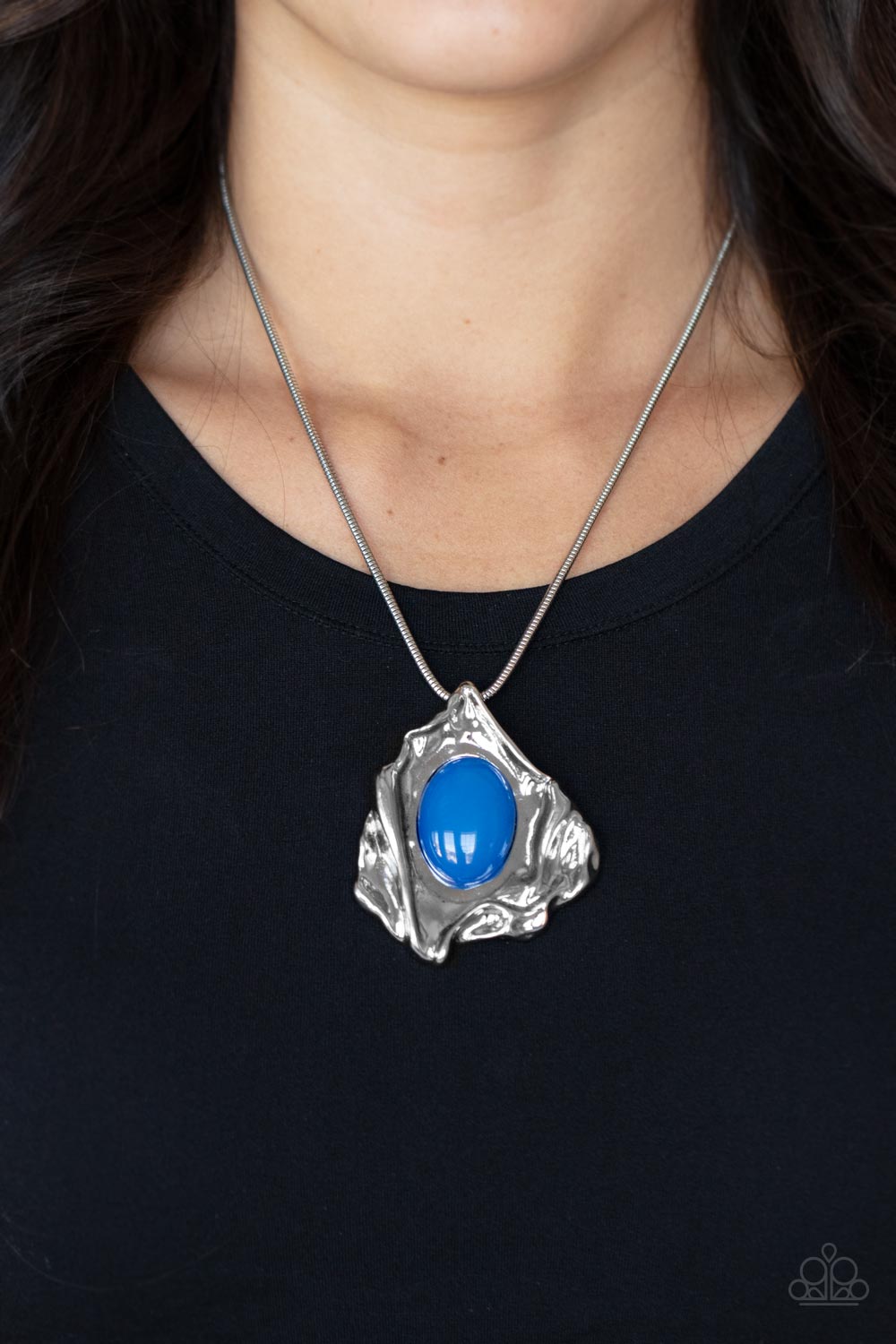 Amazon Amulet - Blue-Paparazzi Accessories - VJ Bedazzled Jewelry