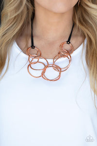 Spiraling Out of COUTURE - Copper - VJ Bedazzled Jewelry