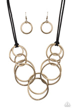 Load image into Gallery viewer, Spiraling Out of COUTURE - Brass - VJ Bedazzled Jewelry
