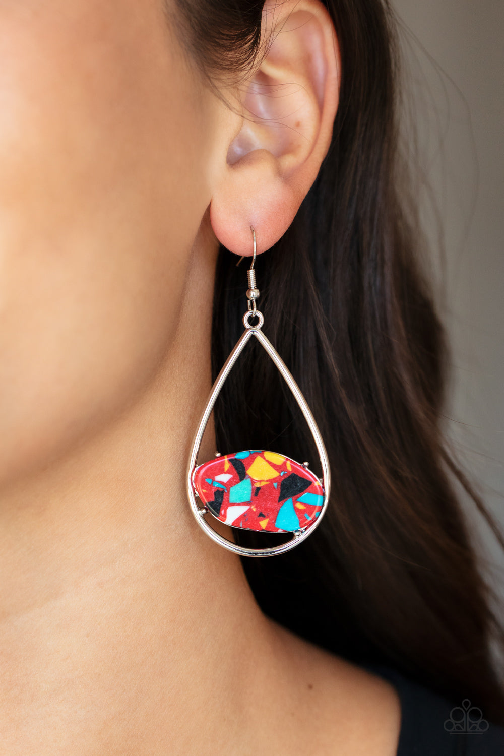 Tropical Terrazzo - Red - VJ Bedazzled Jewelry