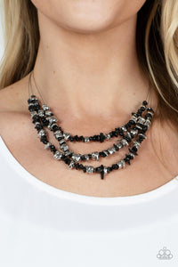 Placid Pebbles - Black - VJ Bedazzled Jewelry
