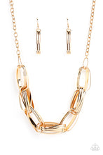 Load image into Gallery viewer, Fiercely Flexing - Gold- Paparazzi Accessories - VJ Bedazzled Jewelry
