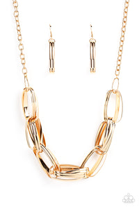 Fiercely Flexing - Gold- Paparazzi Accessories - VJ Bedazzled Jewelry