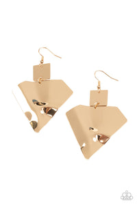 Deceivingly Deco - Gold - Paparazzi Accessories - VJ Bedazzled Jewelry