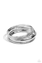 Load image into Gallery viewer, Stackable Stunner - Silver Paparazzi Accessories
