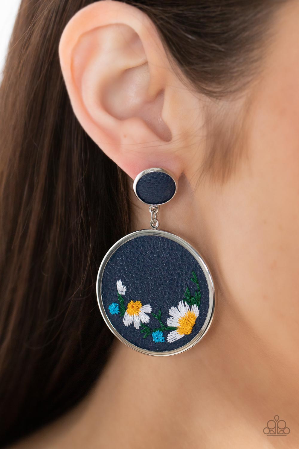 Embroidered Gardens - Blue - Paparazzi Accessories - VJ Bedazzled Jewelry