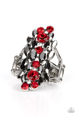 Smoky Smolder - Red - Paparazzi Accessories - VJ Bedazzled Jewelry