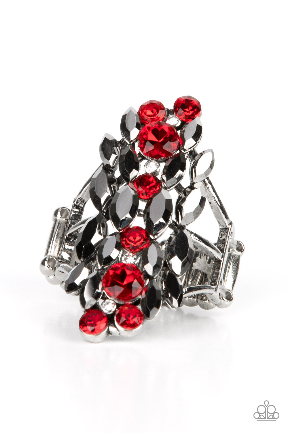 Smoky Smolder - Red - Paparazzi Accessories - VJ Bedazzled Jewelry