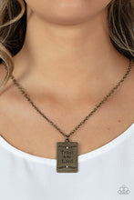 Load image into Gallery viewer, All About Trust - Brass - Paparazzi Accessories - VJ Bedazzled Jewelry
