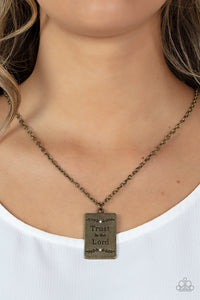 All About Trust - Brass - Paparazzi Accessories - VJ Bedazzled Jewelry