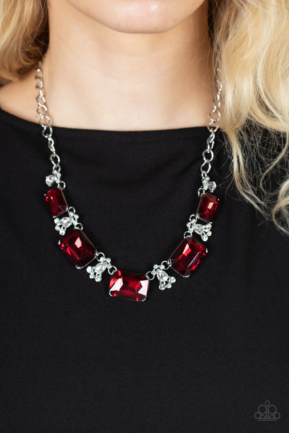 Flawlessly Famous - Red - VJ Bedazzled Jewelry