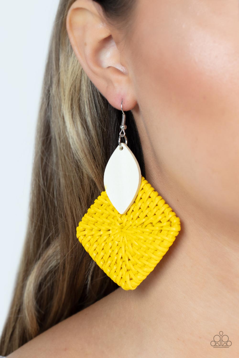 Sabbatical WEAVE - Yellow-Paparazzi Accessories - VJ Bedazzled Jewelry