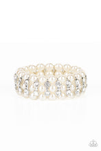 Load image into Gallery viewer, Eiffel Tower Elegance - White- Paparazzi Accessories - VJ Bedazzled Jewelry
