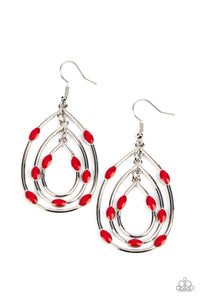 Rippling Rapport - Red - VJ Bedazzled Jewelry