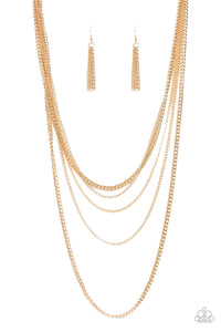Top of the Food Chain - Gold - Paparazzi Accessories - VJ Bedazzled Jewelry