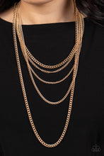 Load image into Gallery viewer, Top of the Food Chain - Gold - Paparazzi Accessories - VJ Bedazzled Jewelry
