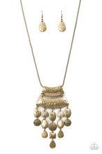 Load image into Gallery viewer, Totem Trek - Brass - Paparazzi Accessories - VJ Bedazzled Jewelry
